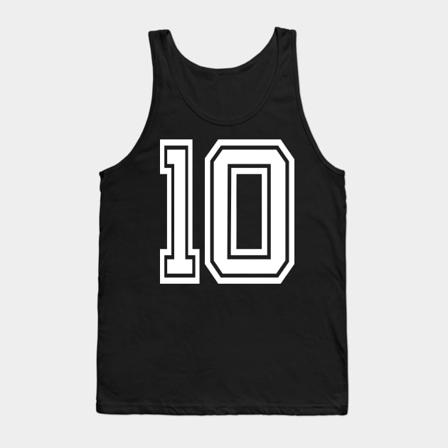 Numbers 10 for a sports team, group, or community Tank Top by DariBangAngga